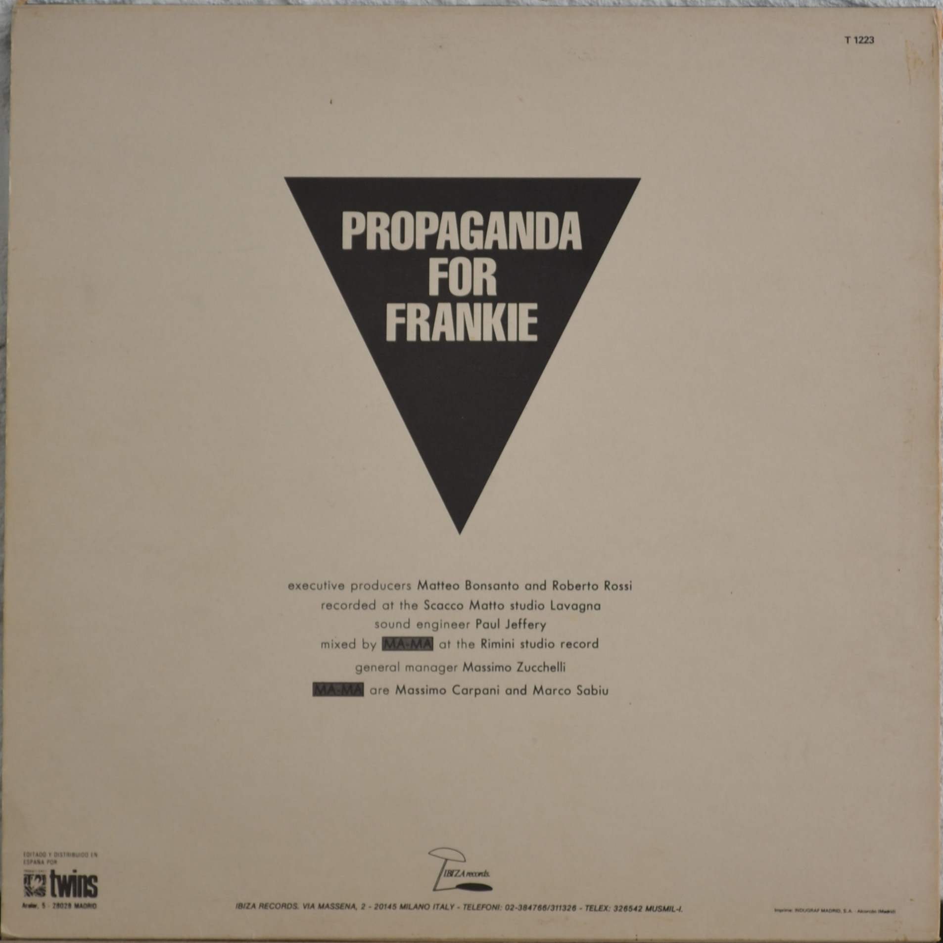 Propaganda For Frankie, 12 inch